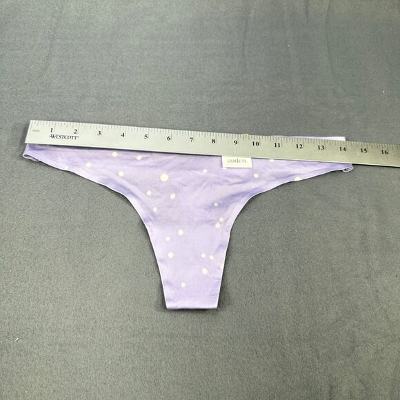 Lot Of 5 Auden Womens Size Med 8-10 Thong Bonded Edge Purple White Polka Dot New - Picture 7 of 10